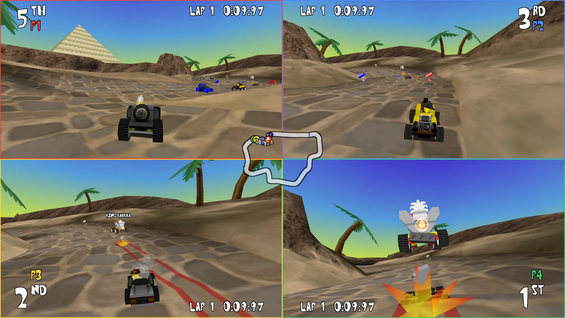 This unofficial Lego Racers remake runs in your browser with split-screen and online multiplayer.
